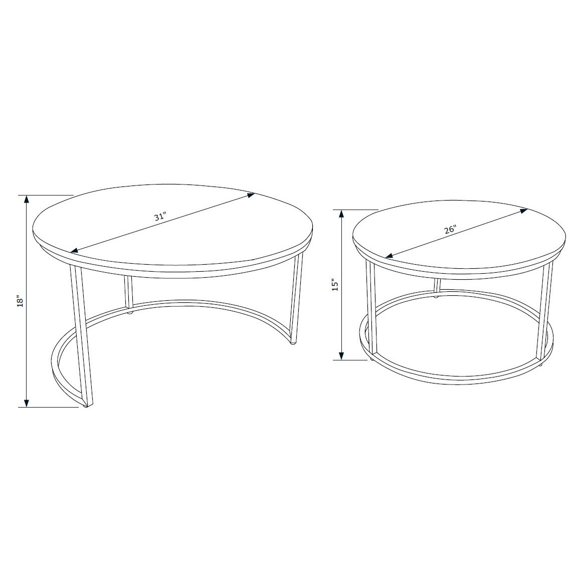 Steelside™ Jay 2 Piece Coffee Table Set & Reviews Wayfair